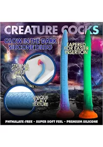 Creature Cocks Glow in the Dark Makara Silicone Snake Dildo MASTER SERIES