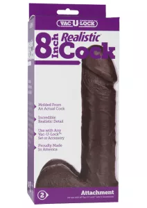 Doc Johnson Vac-U-Lock Realistic Cock 8 Inch