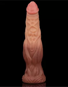 Lovetoy 9.5″ (24,5 cm) Dual Layered Platinum Silicone Cock