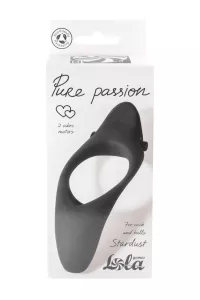 Lola Games Vibrační erekční kroužek Pure Passion Stardust Black