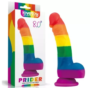 Lovetoy PRIDER LGBT rainbow dildo 8"