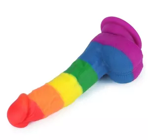 Lovetoy PRIDER LGBT rainbow dildo 8"