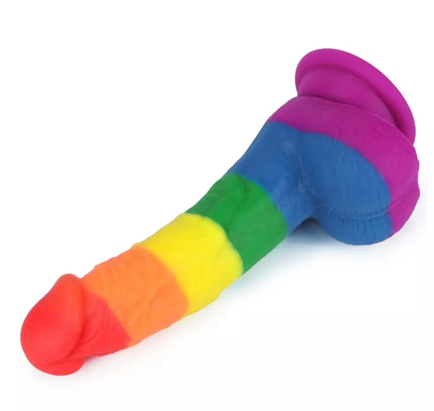 Lovetoy PRIDER LGBT rainbow dildo 8"