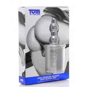 Tom of Finland Anal Rosebud Vacuum With Beaded Rod XR BRANDS