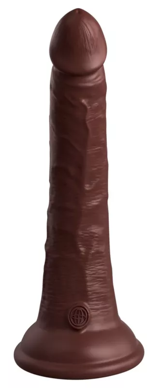 Pipedream King Cock Elite 7 Silicone Dual Density Cock Brown