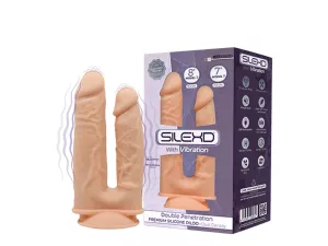 SilexD Model 1 Double Penetration Vibrating Premium Silicone Dual Density Dildo 7 8