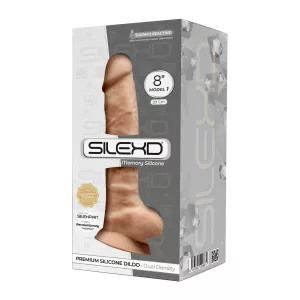 SilexD Model 1 Premium Silicone Dual Density Dildo 8" Flesh