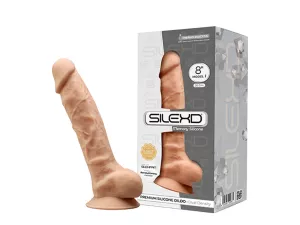 SilexD Model 1 Premium Silicone Dual Density Dildo 8" Flesh