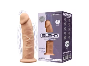 SilexD Model 2 Vibrating Premium Silicone Dual Density Dildo 7