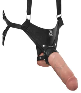 Pipedream King Cock 11&quot; Hollow Strap-On Suspender System