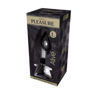 Alive Mini Metal Butt Plug Anal Pleasure White L SILEXD