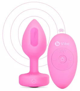 b-Vibe Vibrating Heart Plug S/M Pink