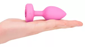 b-Vibe Vibrating Heart Plug S/M Pink