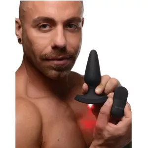 Booty Sparks Laser Fuck Me Medium Anal Plug with Remote Control Black MASTER SERIES