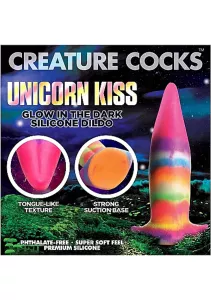 Creature Cocks Glow in the Dark Unicorn Tongue Silicone Dildo MASTER SERIES