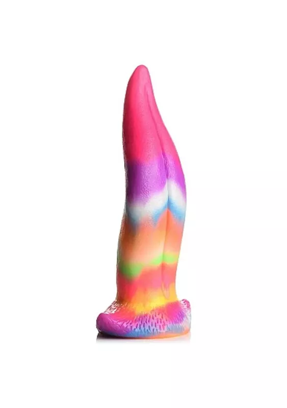 Creature Cocks Glow in the Dark Unicorn Tongue Silicone Dildo MASTER SERIES