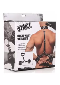 Strict Collar with Cuffs Restraint Set Black