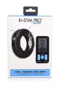 Zeus Electrosex E-Stim Pro Silicone Cock Ring Vibe with Remote XR BRANDS