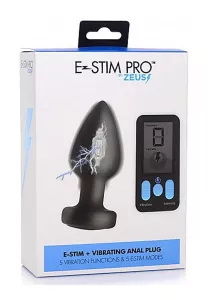 Zeus Electrosex E-Stim Pro Silicone Vibrating Anal Plug with Remote XR BRANDS