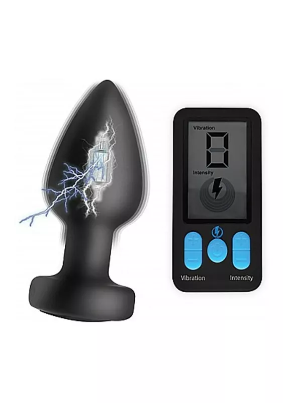 Zeus Electrosex E-Stim Pro Silicone Vibrating Anal Plug with Remote XR BRANDS