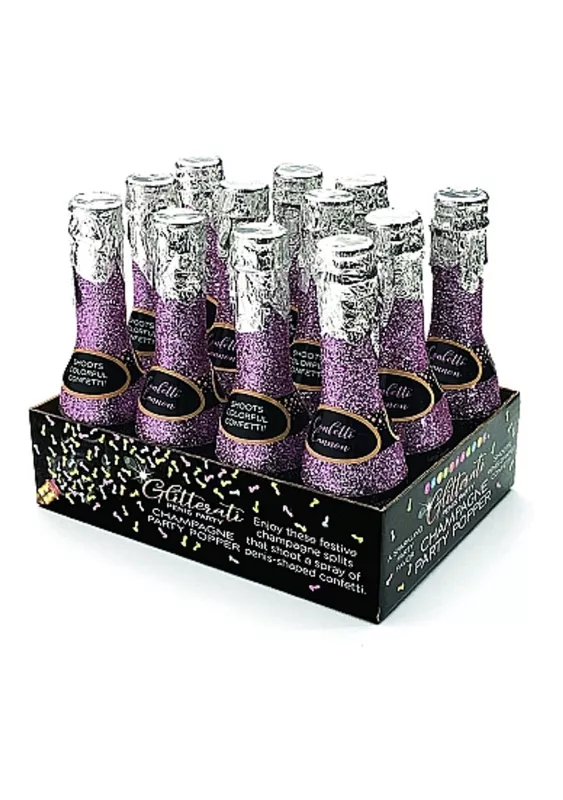 Little Genie Productions Glitterati Champagne Confetti Display of 12 SCALA