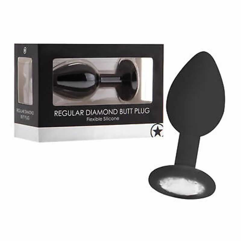 Ouch! Regular Diamond Butt Plug Black