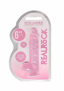 RealRock Crystal Clear 15cm Pink SHOTS TOYS