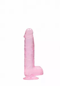 RealRock Crystal Clear 15cm Pink SHOTS TOYS