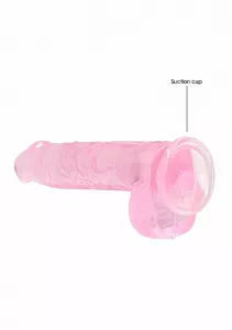 RealRock Crystal Clear 15cm Pink SHOTS TOYS