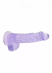 RealRock Crystal Clear 15cm Purple SHOTS TOYS