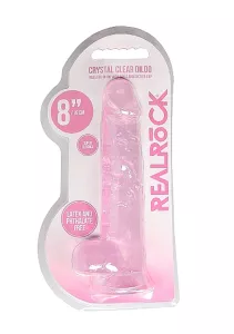 RealRock Crystal Clear 19cm Pink SHOTS TOYS