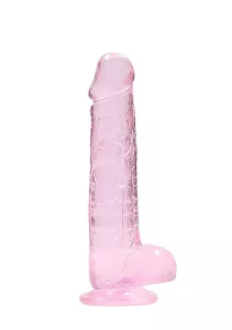 RealRock Crystal Clear 19cm Pink SHOTS TOYS