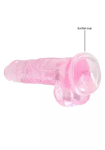 RealRock Crystal Clear 19cm Pink SHOTS TOYS