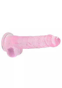 RealRock Crystal Clear 19cm Pink SHOTS TOYS