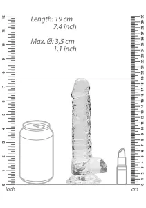 RealRock Realistic Dildo with Balls 17 cm SHOTS TOYS