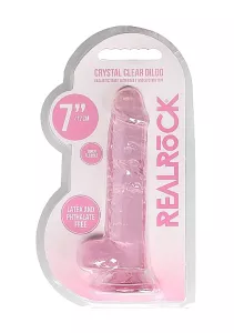 RealRock Realistic Dildo with Balls 17 cm Pink SHOTS TOYS