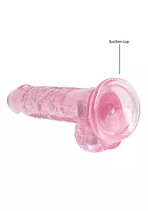 RealRock Realistic Dildo with Balls 17 cm Pink SHOTS TOYS