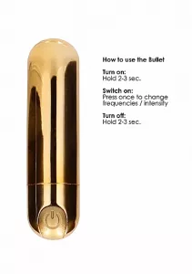 Shots Be Good Tonight 10 Speed Rechargeable Bullet Gold SHOTS TOYS