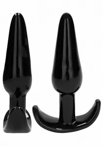 Sono No.80 4-Piece Butt Plug Set Black SHOTS TOYS