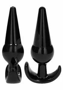 Sono No.80 4-Piece Butt Plug Set Black SHOTS TOYS