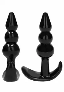 Sono No.80 4-Piece Butt Plug Set Black SHOTS TOYS