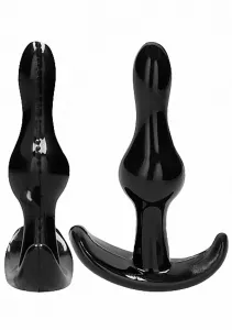 Sono No.80 4-Piece Butt Plug Set Black SHOTS TOYS