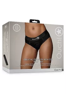 Ouch! Vibrating Strap-on High-cut Brief M/L