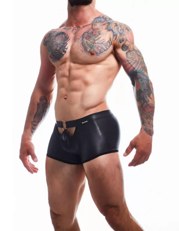 BL4CK by C4M Peekaboo Black Mini Pants CUT4MEN