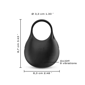 Dorcel Fun Bag Vibrating Cockring and Testicle Stimulator Black