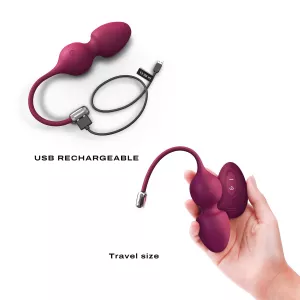 Dorcel Love Balls Vibrating Kegel Balls with Remote Control Plum