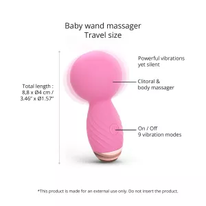 Love to Love Itsy Bitsy Mini Wand Vibrator Pink LOVELY PLANET