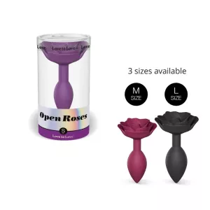 Love To Love Open Rose Butt Plug Size S Purple LOVELY PLANET