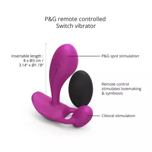 Love to Love Witty P&G Vibrator with Remote Control Pink LOVELY PLANET