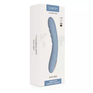 Svakom Ava Neo Interactive Thrusting Vibrator Blue